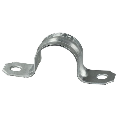 Dottie Two Hole Strap, Conduit; EMT Use, 1-1/4 in, Steel, Zinc Plated TW304